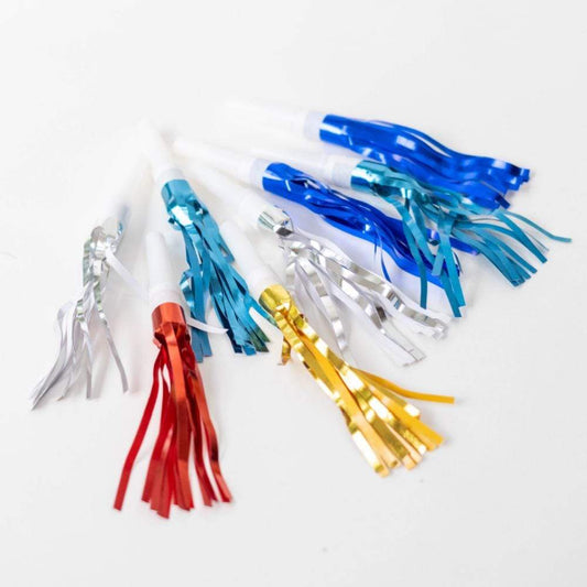 Metallic Fringed Party Blowers  | Fun Party Noisemakers Unique