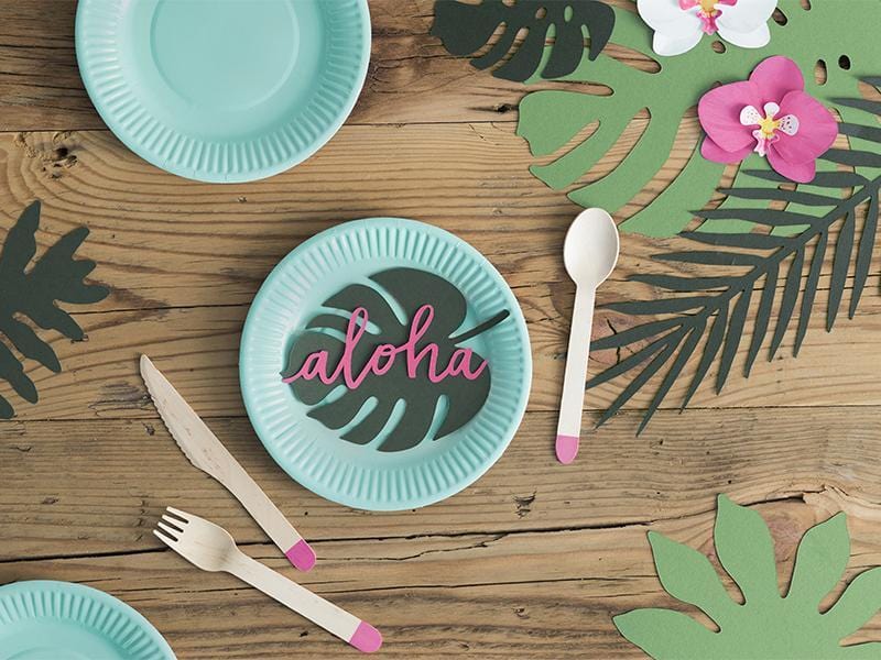 Monstera Tropical Leaf Place Cards for weddings Parties and Events