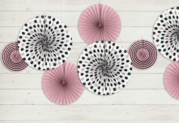 Paper Fans | Paris Mix Paper Decorations | Wedding Venue Decorations Party Deco
