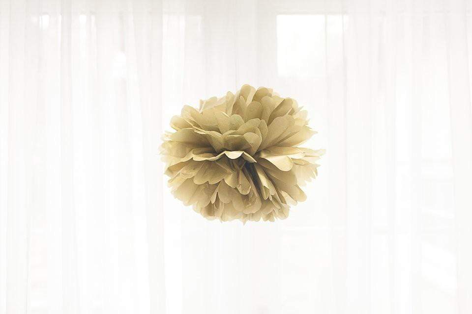 Gold Paper Pompoms | Paper Poms in all the colours Unique