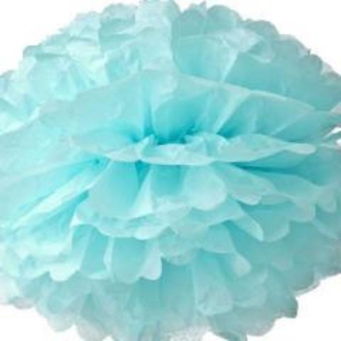 Light Blue Paper Pompoms | Paper Poms in all the colours Unique