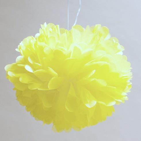 Yellow Paper Pompoms | Paper Poms in all the colours Unique