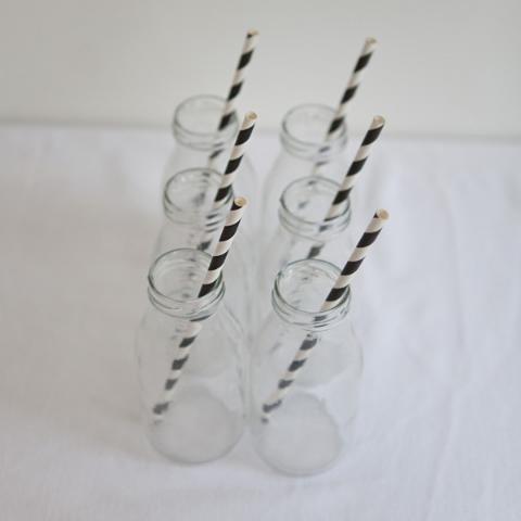 Black Striped Paper Straws | Pretty Little Party Shop UK Party Deco