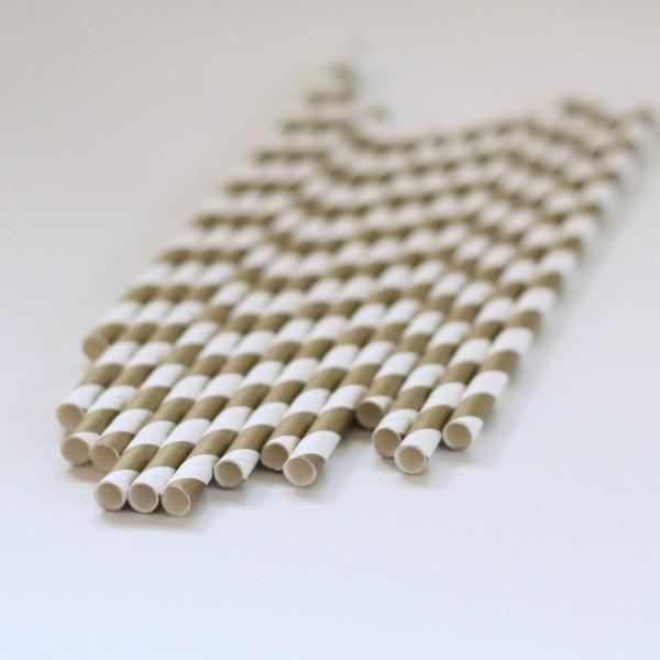 Gold Striped Paper Straws | Pretty Little Party Shop UK Party Deco