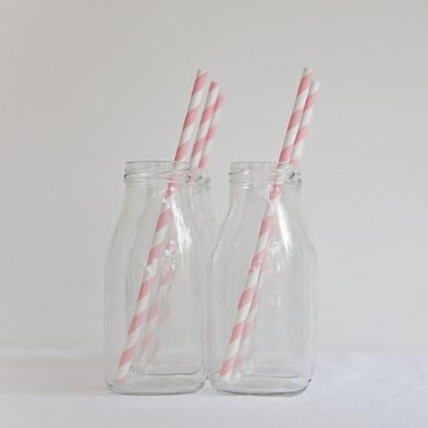 Pink Striped Paper Straws | Pretty Little Party Shop UK Party Deco