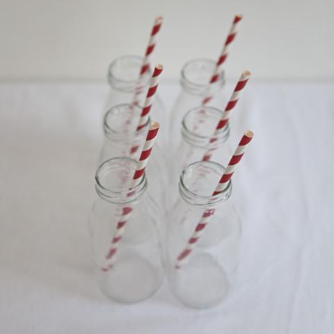 Red Paper Straws | Striped Paper Straws | Pretty Little Party Shop Party Deco