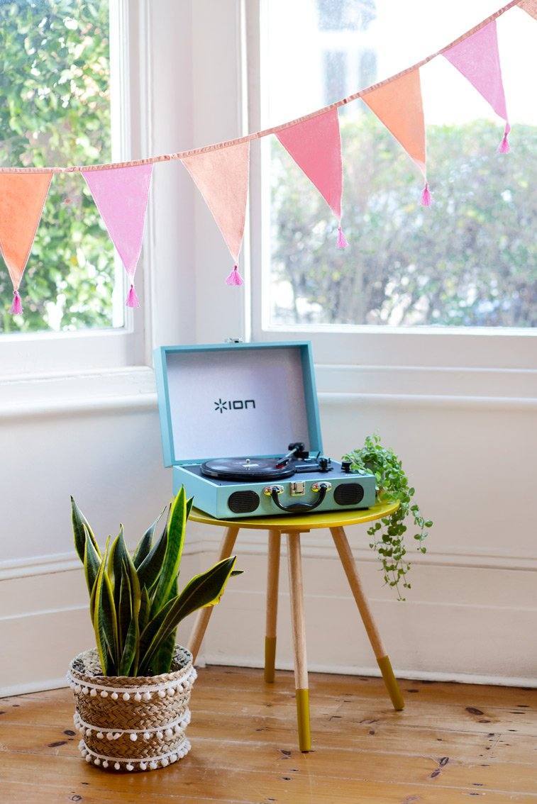 Eco Party Bunting Decorations | Fabric Tassel Bunting - Happy Birthday Talking Tables