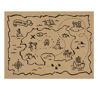 Pirate Map Placemats | Pirate Party Decorations and Tableware Party Deco