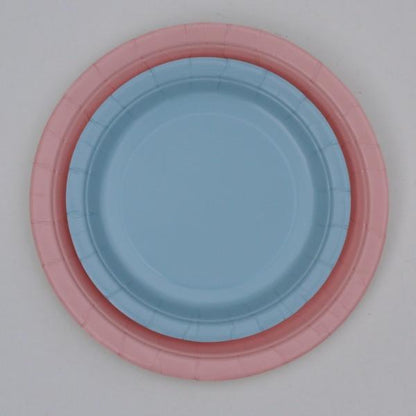 Baby Blue Paper Plates | Plain Party Plates & Cups | Solid Colour Unique