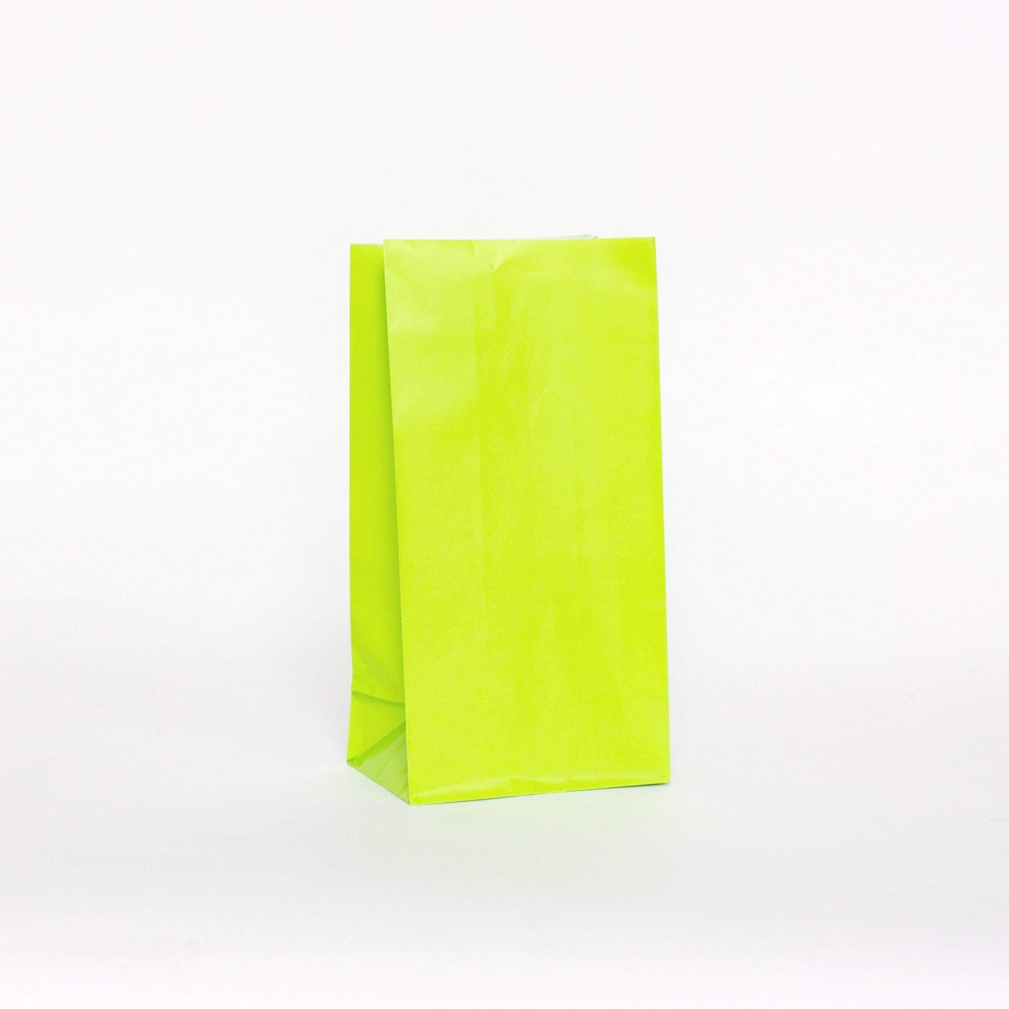 Lime Green Party Bags | Solid Colour Paper Bags | Treat Bags Unique