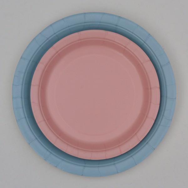 Pink Paper Plates | Plain Party Plates and Cups | Colour Block Party Unique