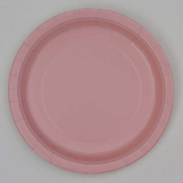 Pink Paper Plates | Plain Party Plates and Cups | Solid Colour Party Unique
