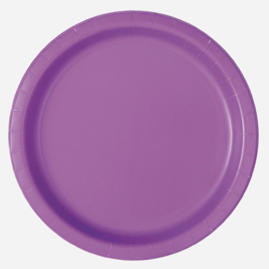 Plain Purple Party Plates UK