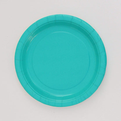 Teal Paper Plates | Plain Party Plates and Cups | Solid Colour Unique