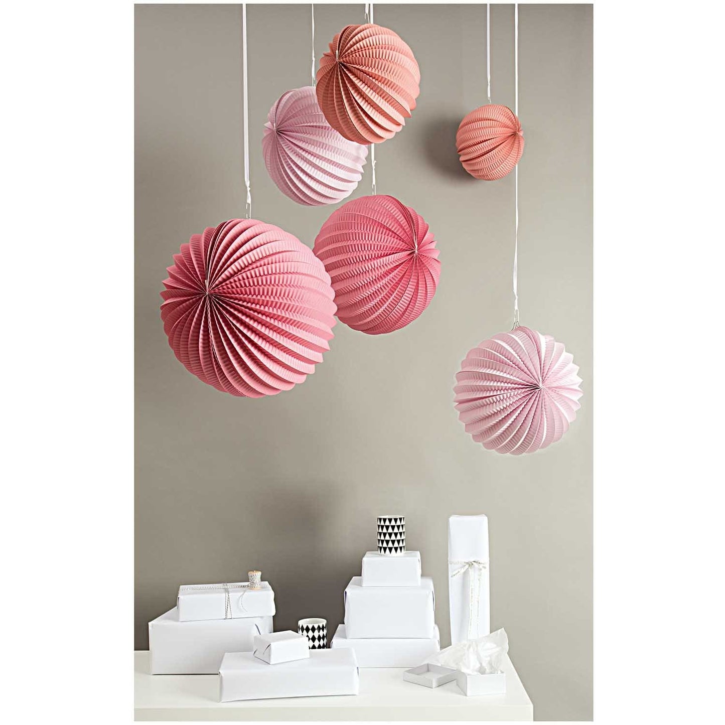 Blush Paper Lanterns | Watermelon Lanterns | Paper Decorations Rico Design