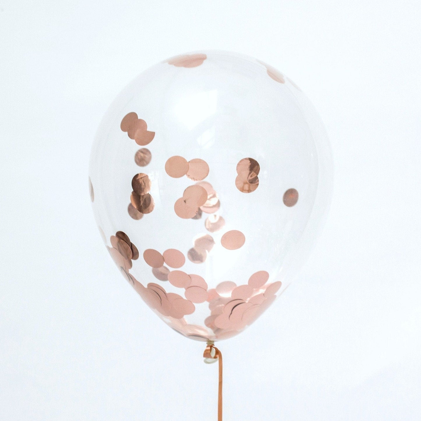 Confetti Balloons Rose Gold Confetti Filled Balloons | Rose Gold Party Pretty Little Party Shop