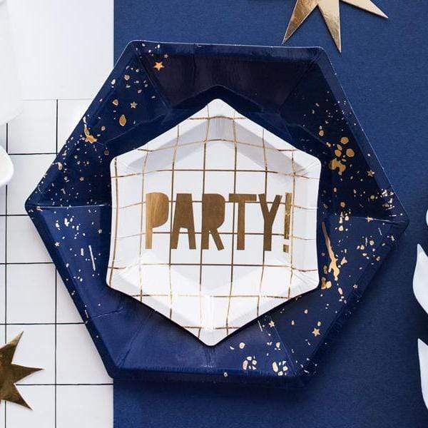 Modern Party Plates | Art Deco Gatsby Party | Grown Up Party Supplies Party Deco