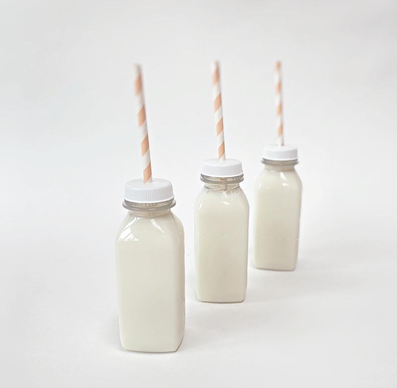 Square Mini Milk Bottles | Plastic Mini Bottles for Parties and Events Ibottles