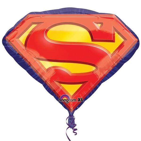 Superman Emblem Balloon | Fun Foil Balloons | Free UK Delivery Avail. Anagram