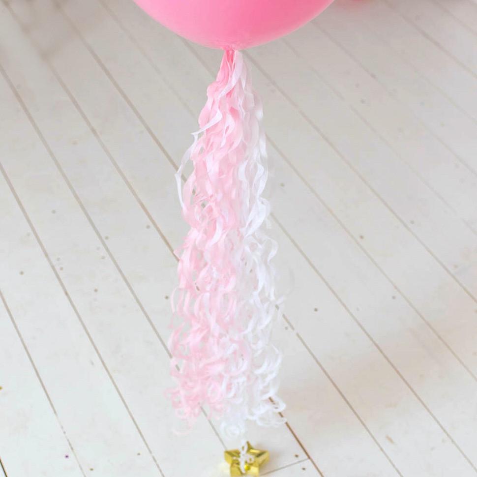Pink Twirlz Balloon Tail | Balloon Tassel Tail | Tassel Balloons UK Anagram