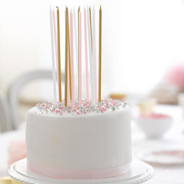 Ultra Tall Cake Candles | Tall Pink Party Candles | Talking Tables UK Talking Tables