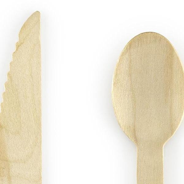 Natural Wooden Cutlery | Natural Eco Party Supplies UK Party Deco