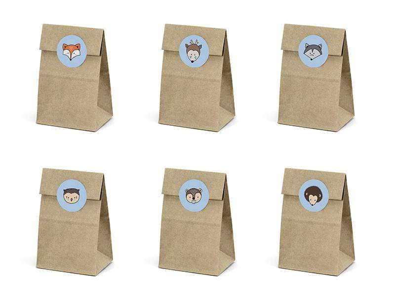 Woodland Animal Party Bags with Stickers | Animal Party Theme UK Party Deco