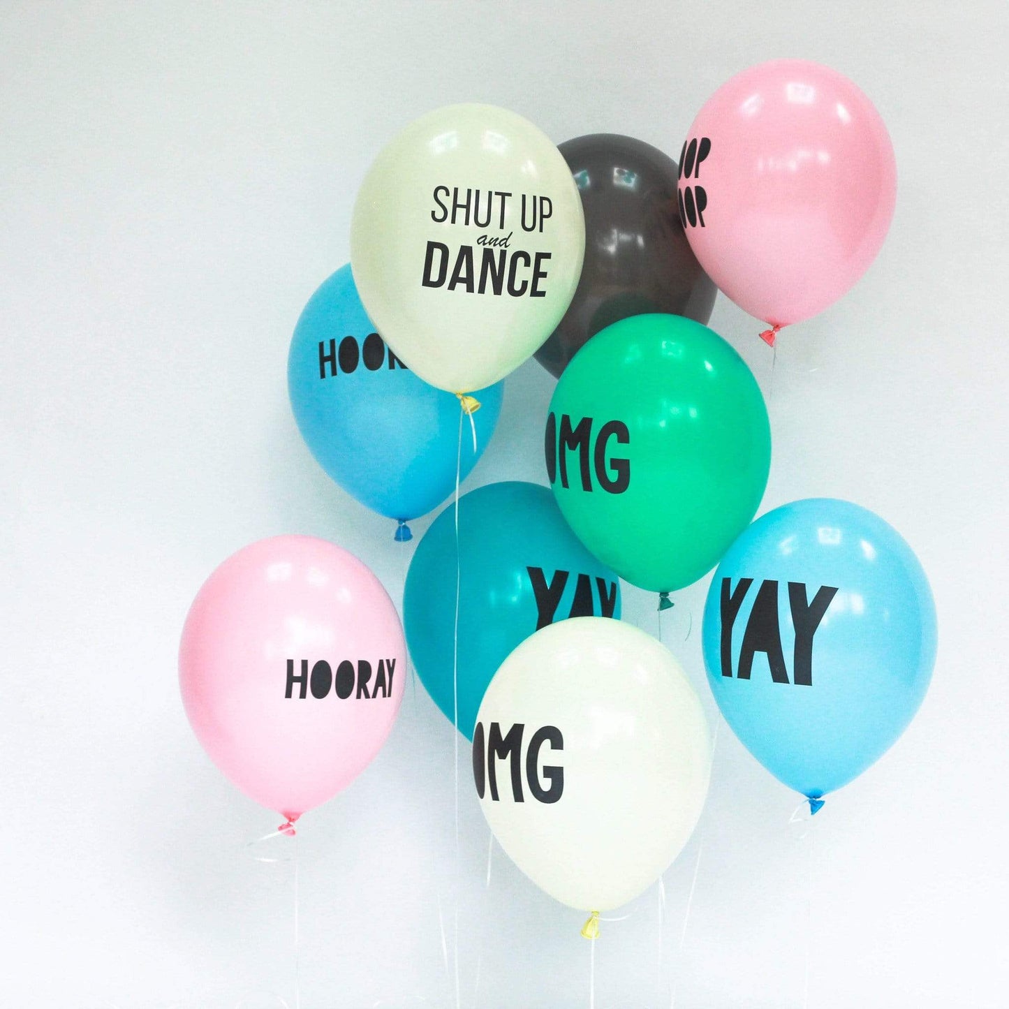 Yay Balloons Blue | Modern Party Balloons | Online Balloonery Pretty Little Party Shop