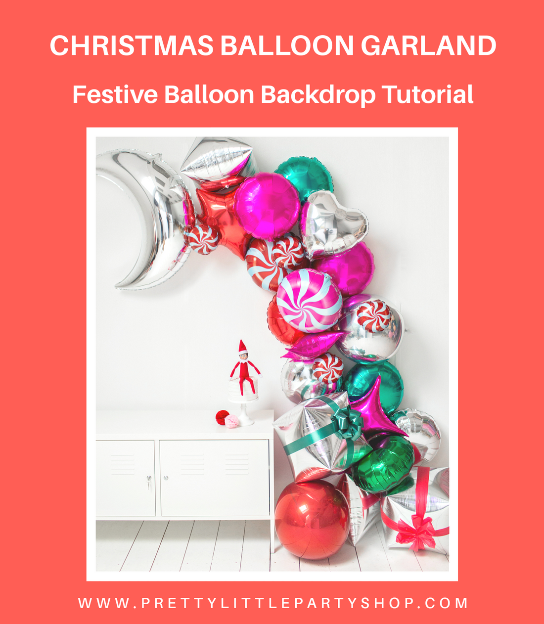 Christmas Balloon Backdrop Tutorial - Easy DIY