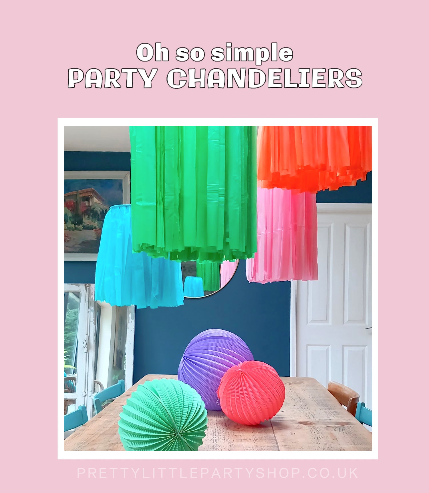 East and Cheap Party Fringe Chandelier Decorations Pretty Little Party Shop