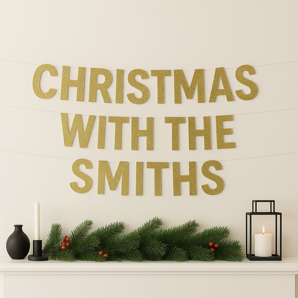 Christmas Decorations & Personalised Banners | Pretty Little Party Shop