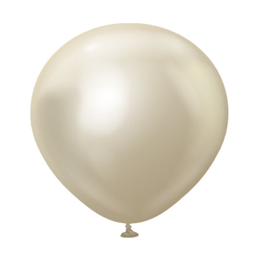 White Gold Mirror Balloon | 18" Kalisan Balloons