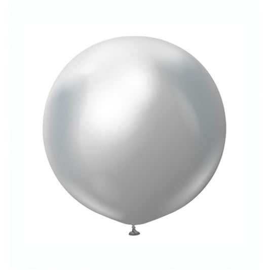 18" Silver Mirror Balloons by Kalisan