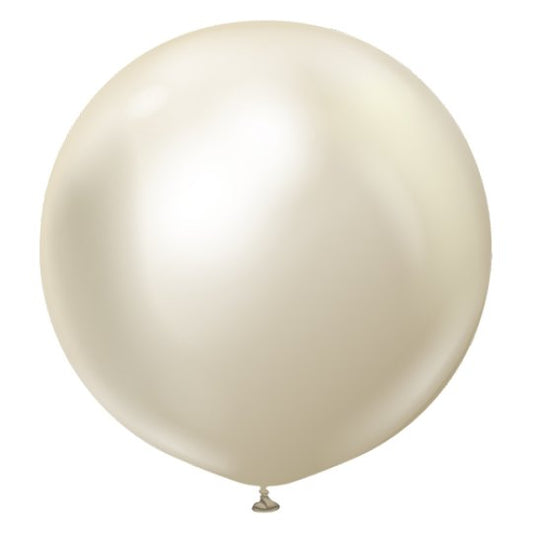 Mirror Balloon - White Gold 24"