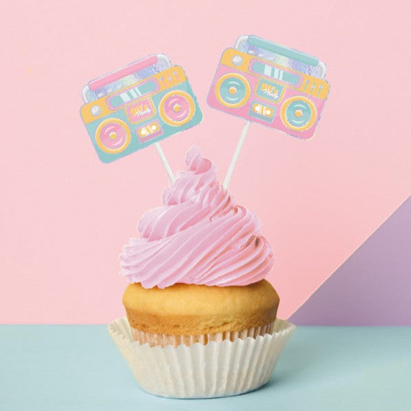 90's party Boombox Cake toppers | Retro party Barbie Party