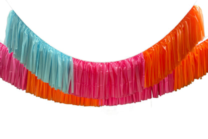 fringe decorations hanging from ceiling