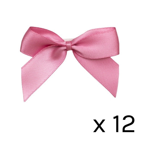 5cm Self Adhesive Pink Satin Bows | Balloon & Party Decorations