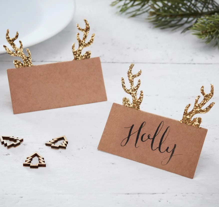 Kraft Christmas Place Cards