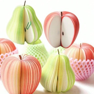 Apple and Pear Fruit Shaped Notepads