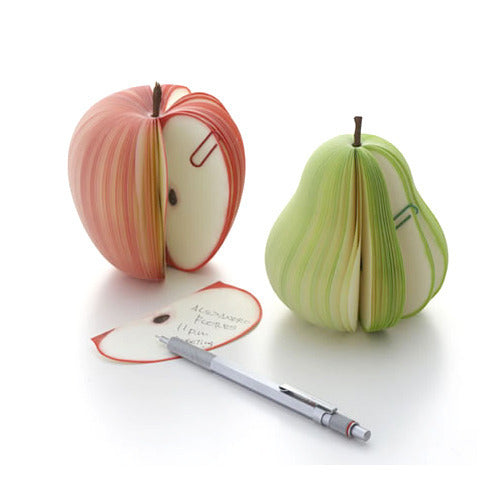 Apple and Pear Fruit Shaped Notepads