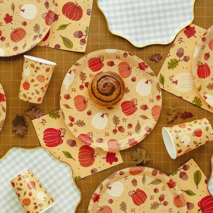 Autumn Pumpkin Paper Tableware | Halloween & Bonfire Night