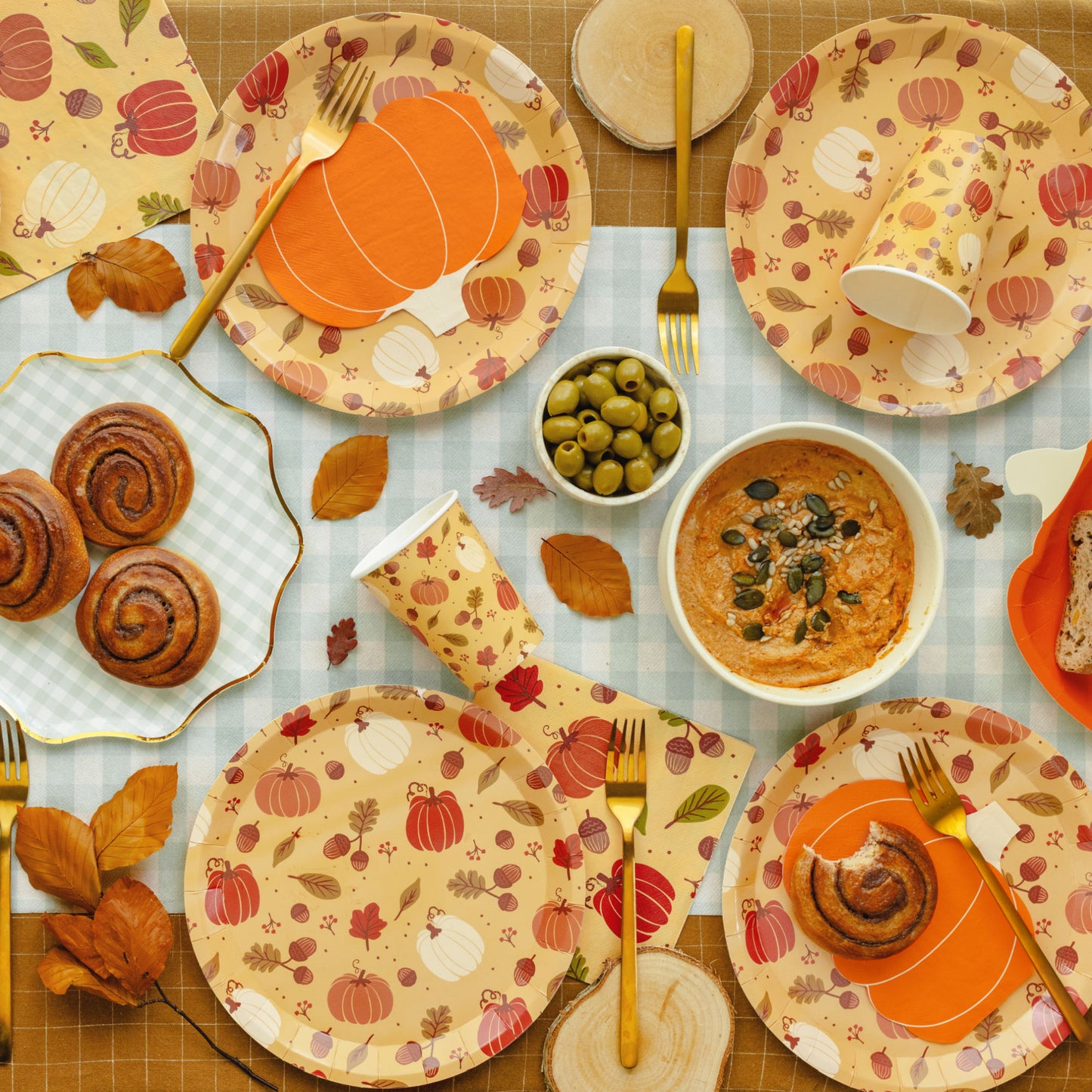 Autumn Pumpkin Paper Tableware | Halloween & Bonfire Night