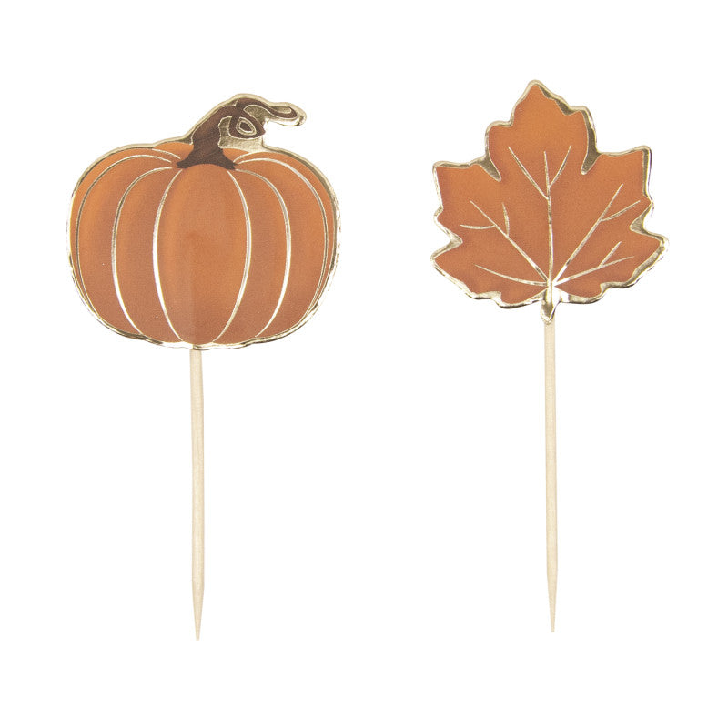 Autumn Party Picks | Pumpkins and Maple Leaves | Thanksgiving – Pretty ...