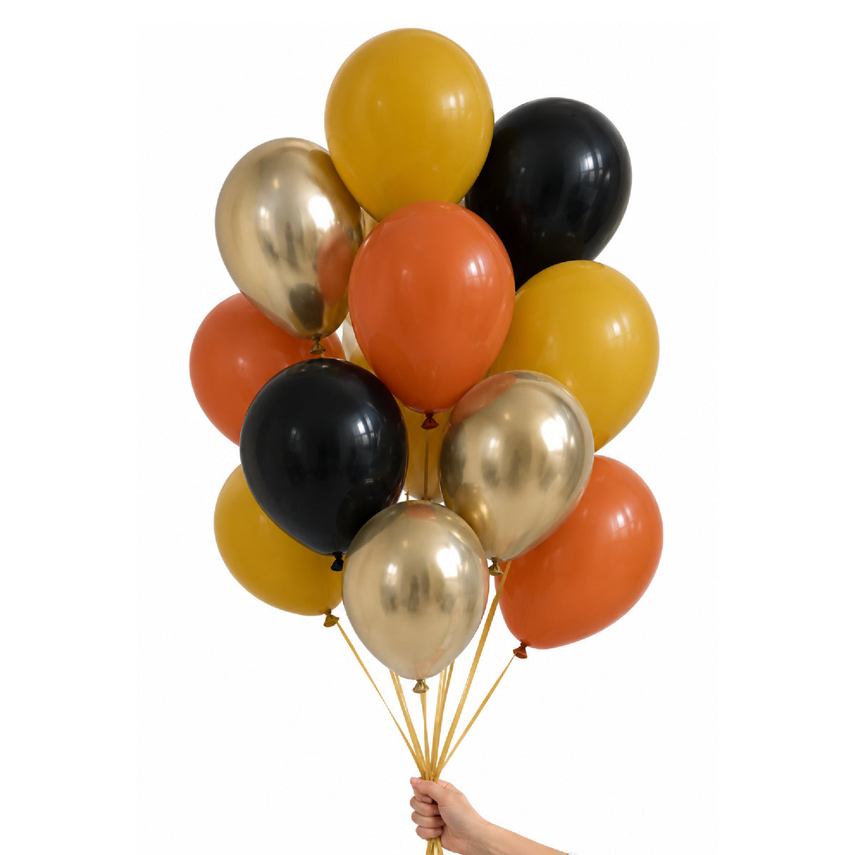 Autumn Balloon Mix – Mustard, Terracotta, Black & Gold
