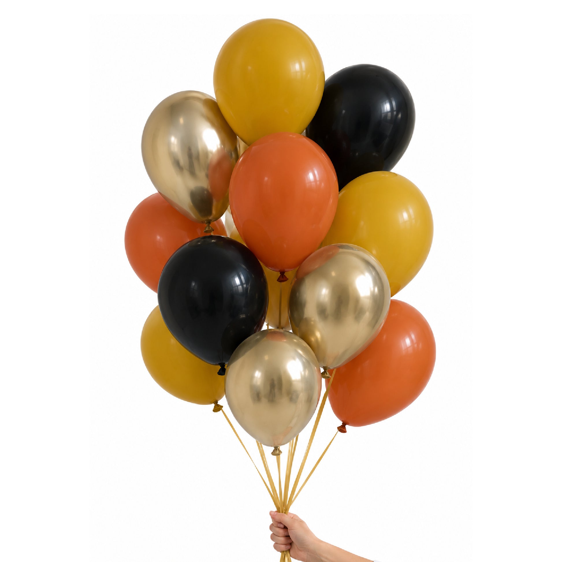Autumn Balloon Mix – Mustard, Terracotta, Black & Gold