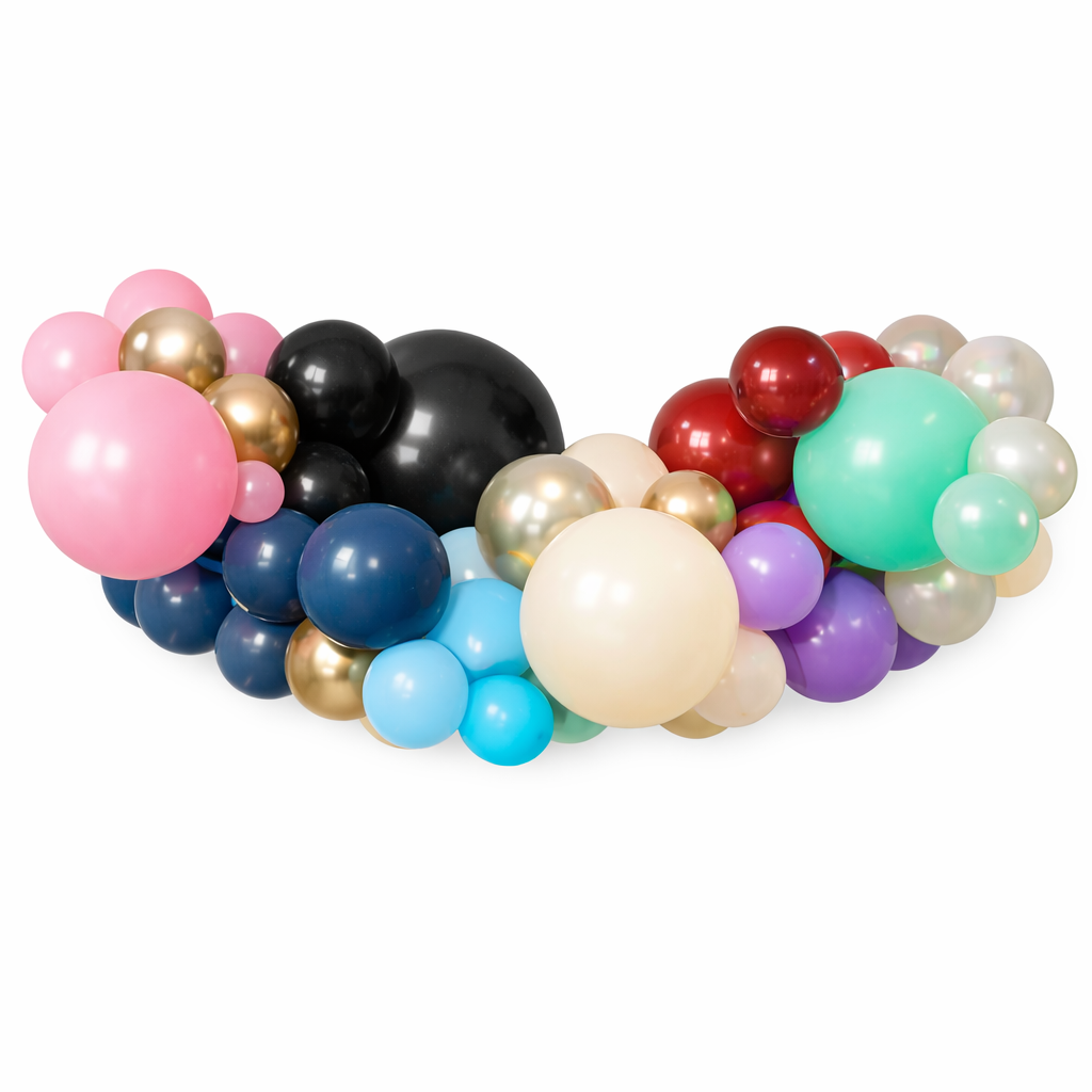 A balloon Garland in Colours of the Taylor Swift Eras Tour