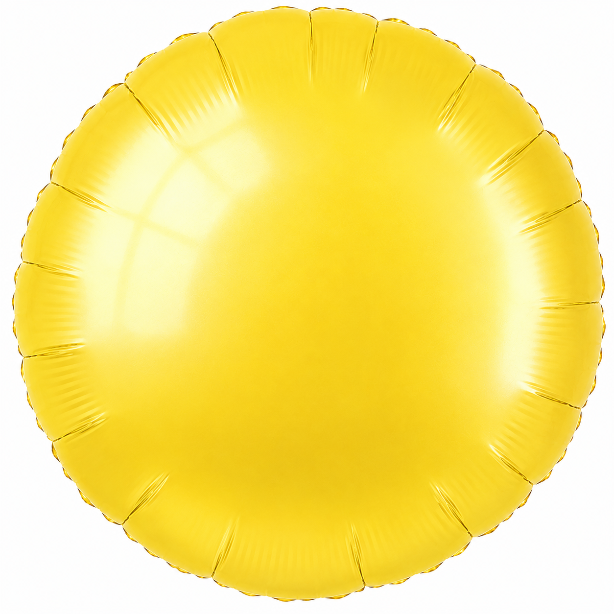 Banana Yellow Satin Round Foil Helium Balloon