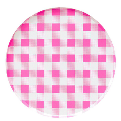 Pink Gingham Party Plates Perfect for Barbie Parties