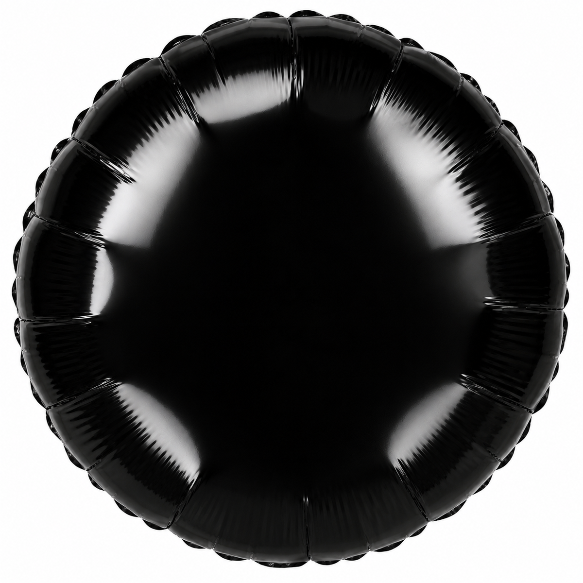 A round black foil balloon