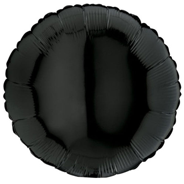 Round Black Foil Balloon